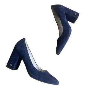 Cole Haan Alanna Marine Blue Suede Pump Heels Size 8.5
